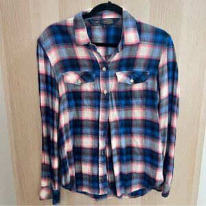 GAP x Pendleton Blue and Pink Plaid Button-Up Shirt